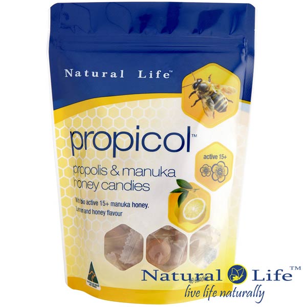 澳洲Natural Life 活性麥蘆卡蜂蜜蜂膠潤喉糖(40顆) 1