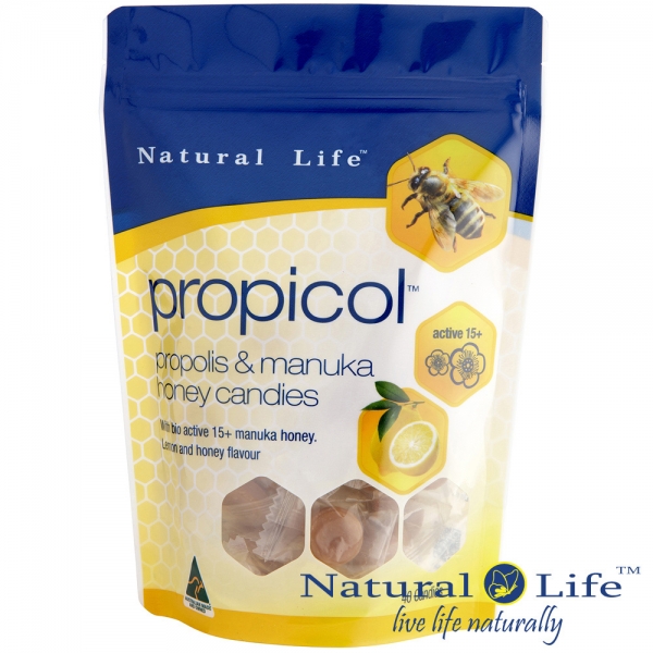 澳洲Natural Life 活性麥蘆卡蜂蜜蜂膠潤喉糖(40顆)